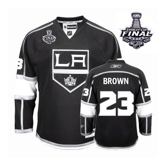 Dustin Brown Los Angeles Kings Premier Home 2014 Stanley Cup Reebok Jersey - Black