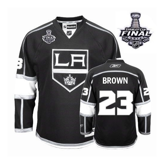 Dustin Brown Los Angeles Kings Youth Premier Home 2014 Stanley Cup Reebok Jersey - Black