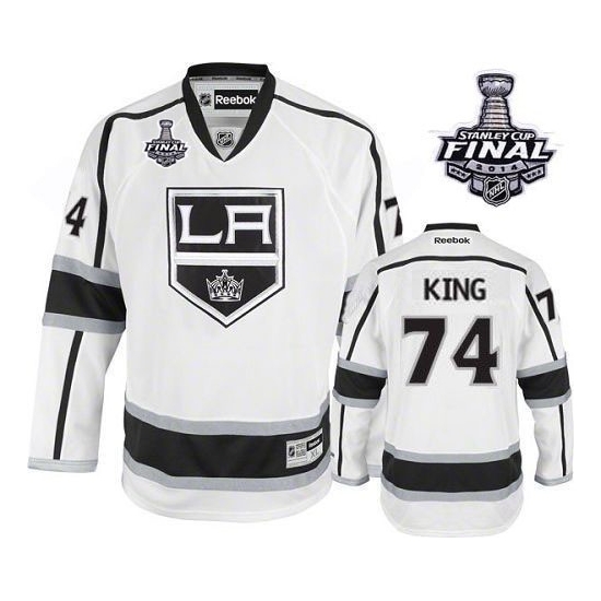 Dwight King Los Angeles Kings Premier Away 2014 Stanley Cup Reebok Jersey - White