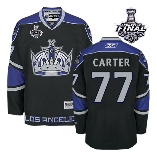 Jeff Carter Los Angeles Kings Authentic Third 2014 Stanley Cup Reebok Jersey - Black