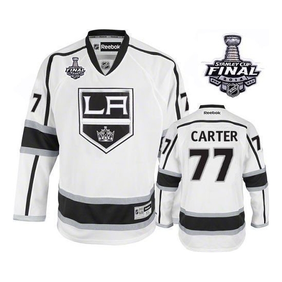 Jeff Carter Los Angeles Kings Premier Away 2014 Stanley Cup Reebok Jersey - White