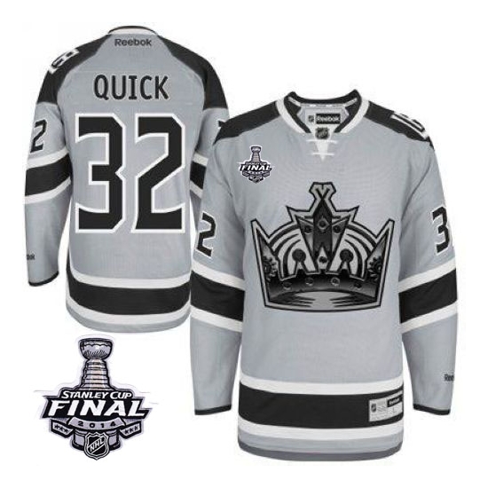 Jonathan Quick Los Angeles Kings Authentic 2014 Stanley Cup 2014 Stadium Series Reebok Jersey - Grey