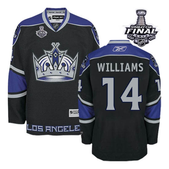 Justin Williams Los Angeles Kings Premier Third 2014 Stanley Cup Reebok Jersey - Black