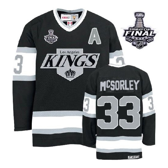 Marty Mcsorley Los Angeles Kings Authentic 2014 Stanley Cup Throwback CCM Jersey - Black