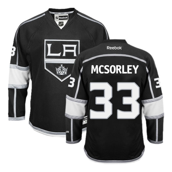 Marty Mcsorley Los Angeles Kings Authentic Home Reebok Jersey - Black