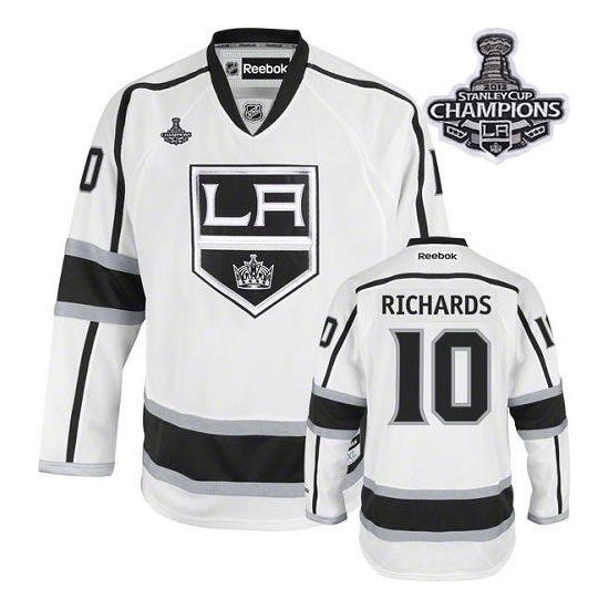 Mike Richards Los Angeles Kings Authentic Away 2014 Stanley Cup Reebok Jersey - White