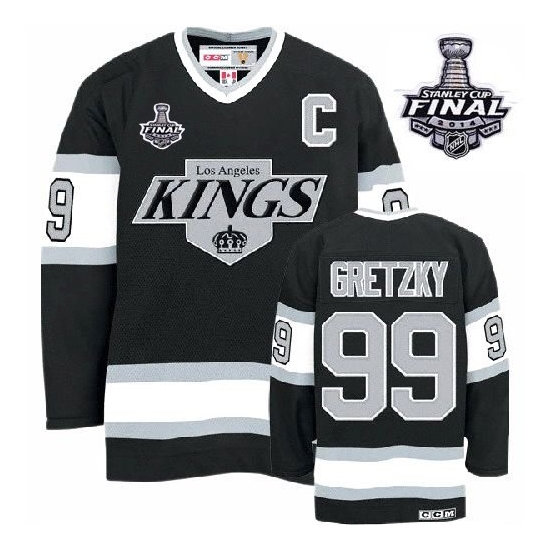 Wayne Gretzky Los Angeles Kings Authentic 2014 Stanley Cup Throwback CCM Jersey - Black