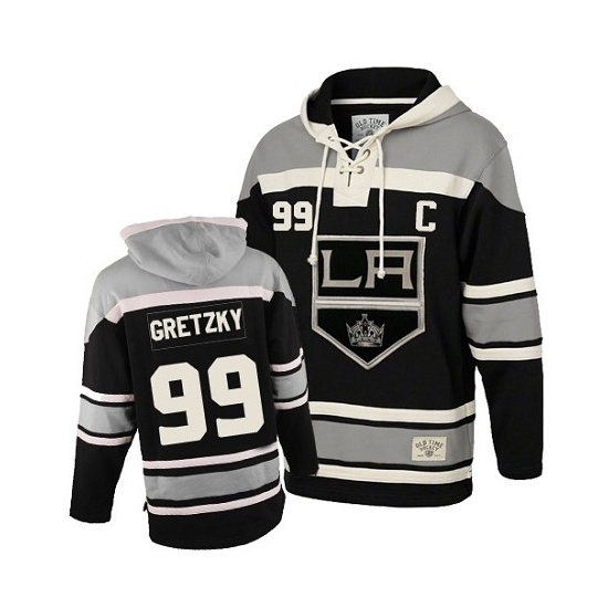 Wayne Gretzky Los Angeles Kings Old Time Hockey Premier Sawyer Hooded Sweatshirt Jersey - Black
