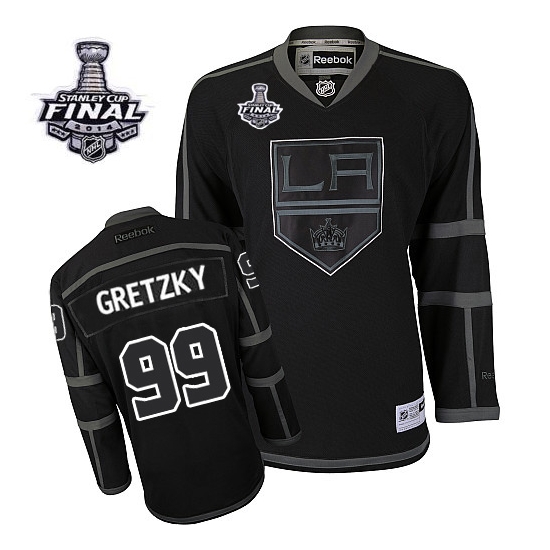 Wayne Gretzky Los Angeles Kings Premier 2014 Stanley Cup Reebok Jersey - Black Ice