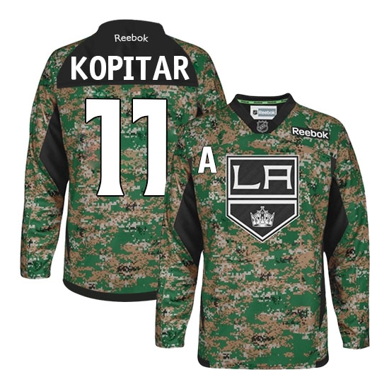 Anze Kopitar Los Angeles Kings Youth Authentic Veterans Day Practice Reebok Jersey - Camo