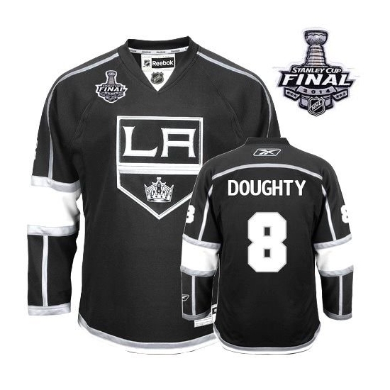 Drew Doughty Los Angeles Kings Premier Home 2014 Stanley Cup Reebok Jersey - Black