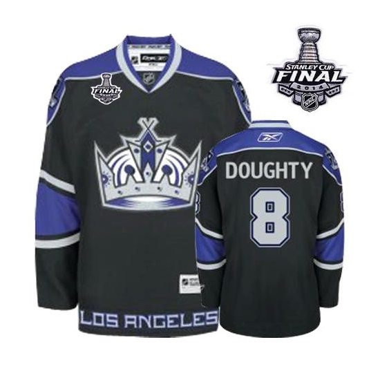 Drew Doughty Los Angeles Kings Premier Third 2014 Stanley Cup Reebok Jersey - Black