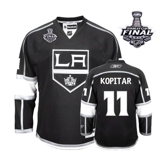 Anze Kopitar Los Angeles Kings Authentic Home 2014 Stanley Cup Reebok Jersey - Black
