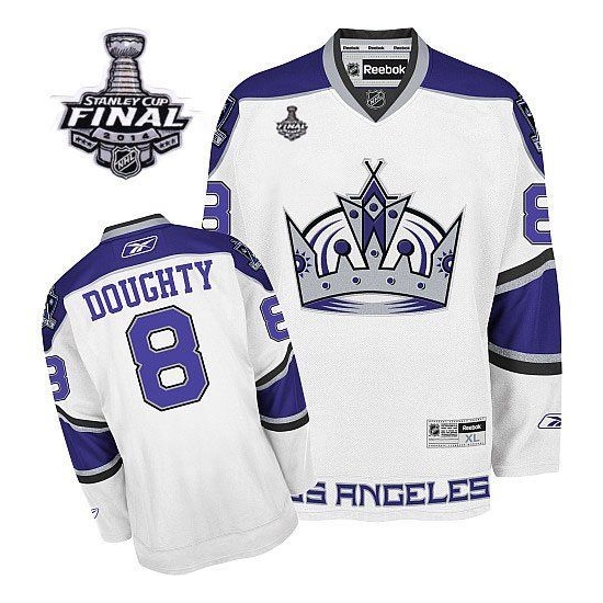 Drew Doughty Los Angeles Kings Premier 2014 Stanley Cup Reebok Jersey - White