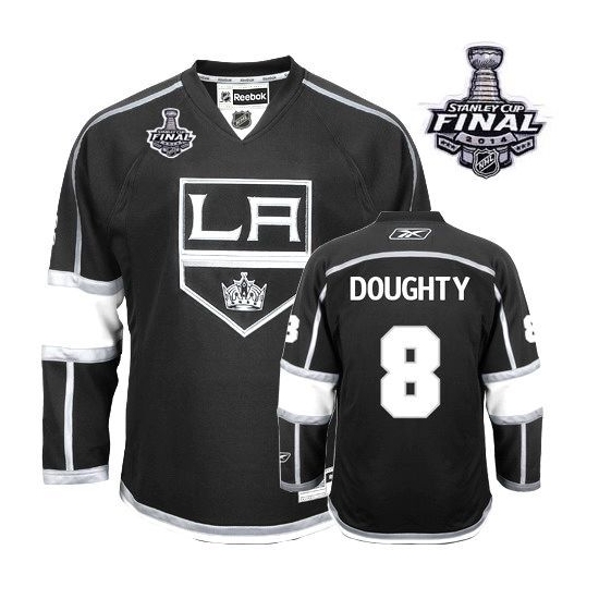 Drew Doughty Los Angeles Kings Youth Premier Home 2014 Stanley Cup Reebok Jersey - Black