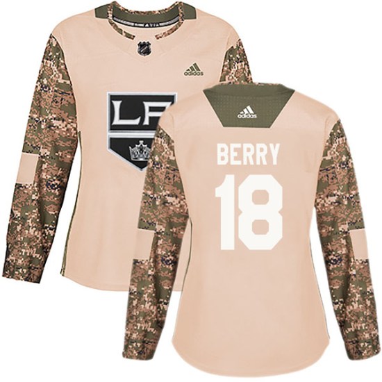 Bob Berry Los Angeles Kings Women's Authentic Veterans Day Practice Adidas Jersey - Camo