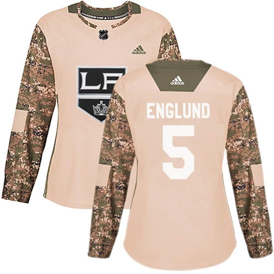Andreas Englund Los Angeles Kings Women's Authentic Veterans Day Practice Adidas Jersey - Camo