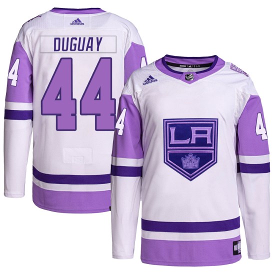 Ron Duguay Los Angeles Kings Authentic Hockey Fights Cancer Primegreen Adidas Jersey - White/Purple