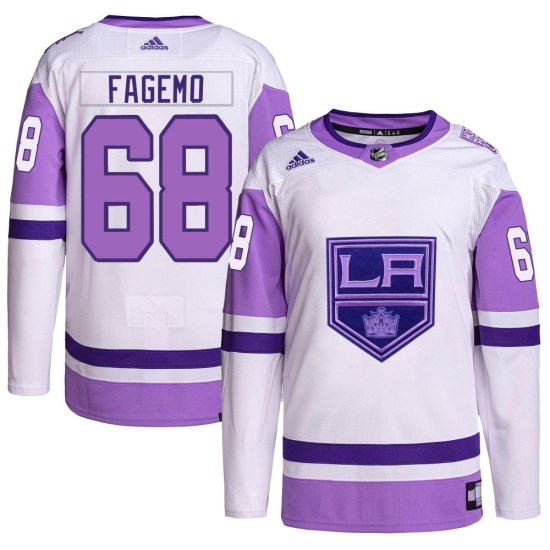 Samuel Fagemo Los Angeles Kings Authentic Hockey Fights Cancer Primegreen Adidas Jersey - White/Purple