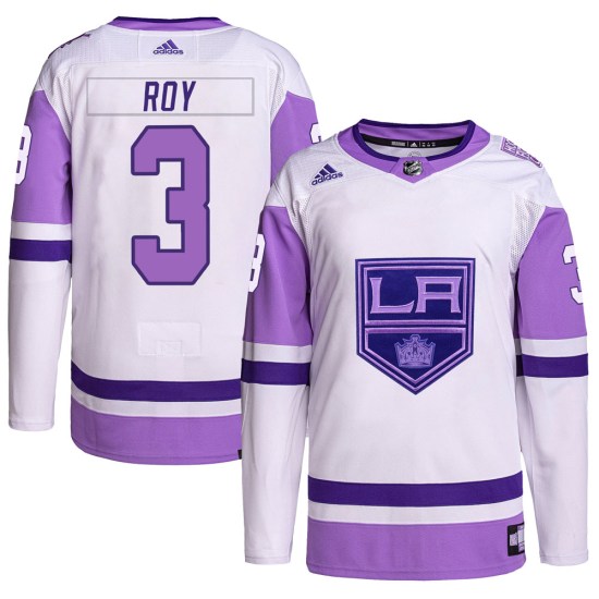 Matt Roy Los Angeles Kings Authentic Hockey Fights Cancer Primegreen Adidas Jersey - White/Purple