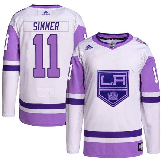 Charlie Simmer Los Angeles Kings Authentic Hockey Fights Cancer Primegreen Adidas Jersey - White/Purple