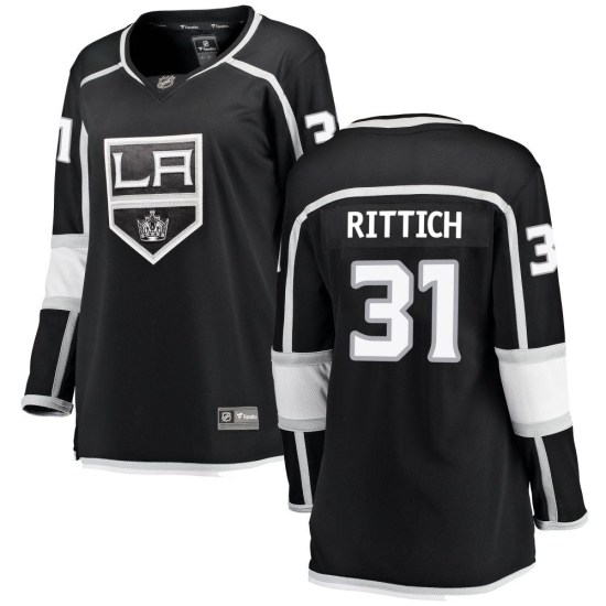 David Rittich Los Angeles Kings Women's Breakaway Home Fanatics Branded Jersey - Black