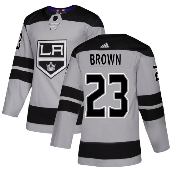 Dustin Brown Los Angeles Kings Authentic Gray Alternate Adidas Jersey - Brown