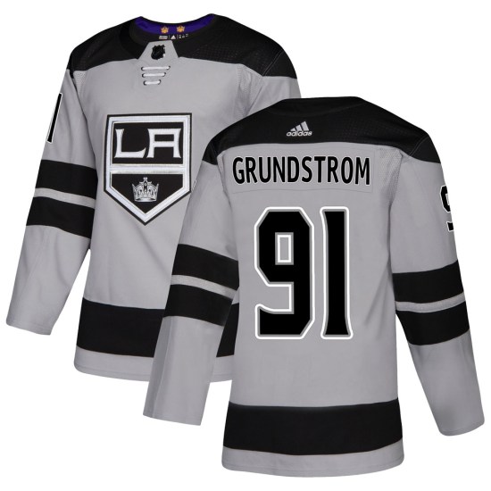 Carl Grundstrom Los Angeles Kings Authentic Alternate Adidas Jersey - Gray
