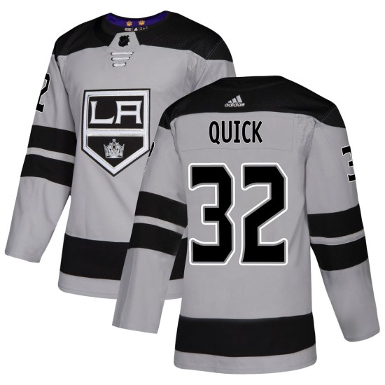 Jonathan Quick Los Angeles Kings Authentic Alternate Adidas Jersey - Gray