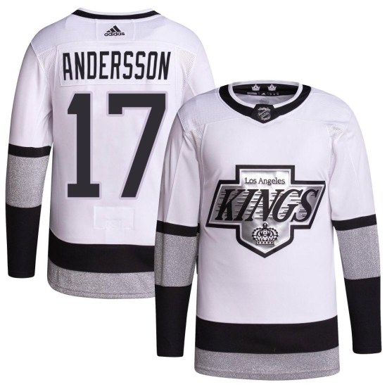 Lias Andersson Los Angeles Kings Youth Authentic 2021/22 Alternate Primegreen Pro Player Adidas Jersey - White