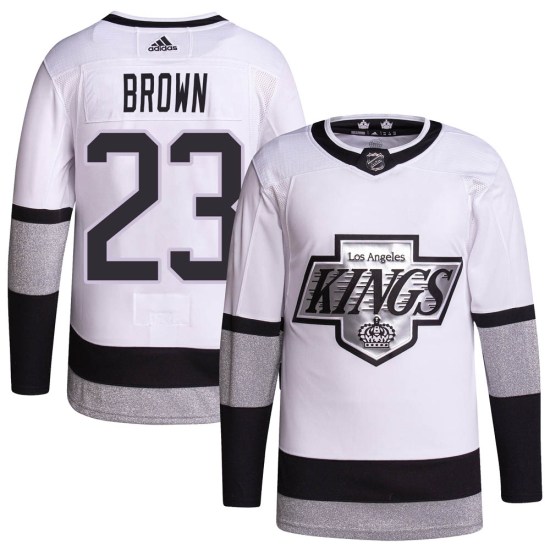 Dustin Brown Los Angeles Kings Youth Authentic 2021/22 Alternate Primegreen Pro Player Adidas Jersey - White