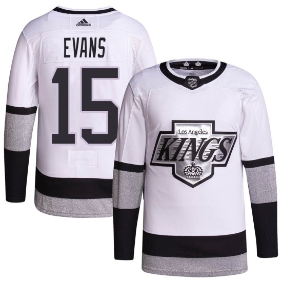 Daryl Evans Los Angeles Kings Youth Authentic 2021/22 Alternate Primegreen Pro Player Adidas Jersey - White