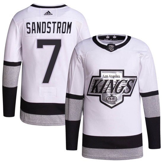 Tomas Sandstrom Los Angeles Kings Youth Authentic 2021/22 Alternate Primegreen Pro Player Adidas Jersey - White