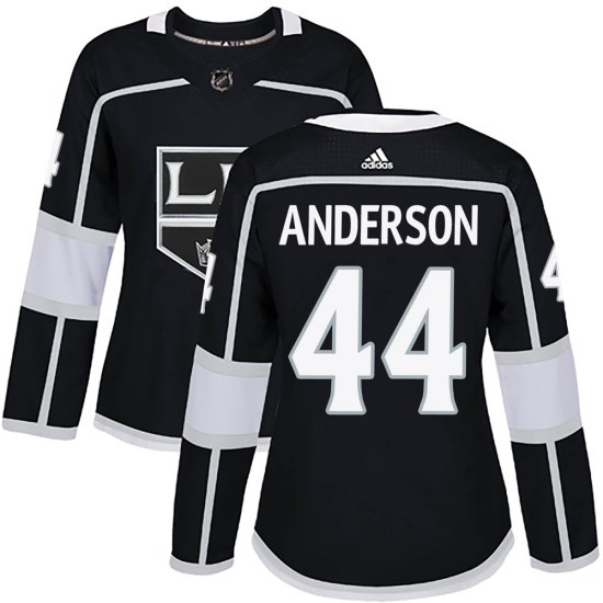 Mikey Anderson Los Angeles Kings Women's Authentic ized Home Adidas Jersey - Black