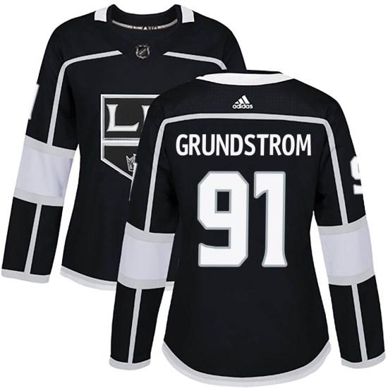 Carl Grundstrom Los Angeles Kings Women's Authentic Home Adidas Jersey - Black