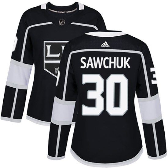 Terry Sawchuk Los Angeles Kings Women's Authentic Home Adidas Jersey - Black