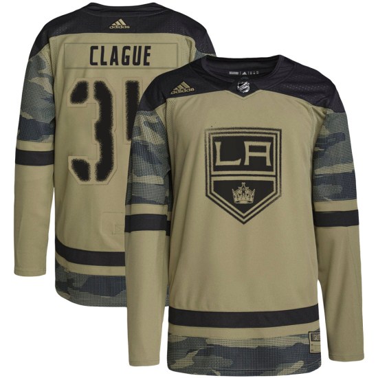 Kale Clague Los Angeles Kings Youth Authentic Military Appreciation Practice Adidas Jersey - Camo