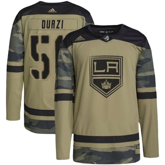 Sean Durzi Los Angeles Kings Youth Authentic Military Appreciation Practice Adidas Jersey - Camo
