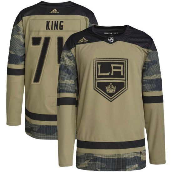 Dwight King Los Angeles Kings Youth Authentic Military Appreciation Practice Adidas Jersey - Camo