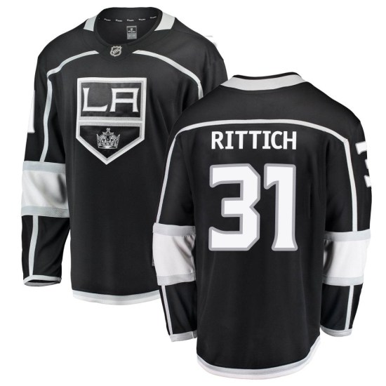 David Rittich Los Angeles Kings Youth Breakaway Home Fanatics Branded Jersey - Black