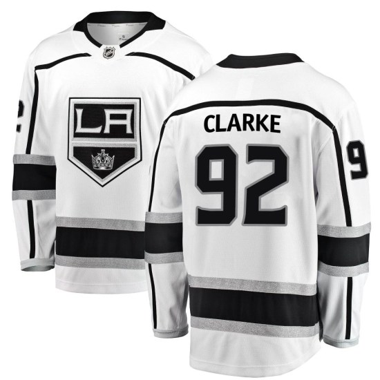 Brandt Clarke Los Angeles Kings Youth Breakaway Away Fanatics Branded Jersey - White