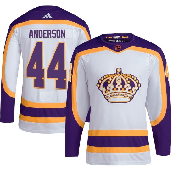 Mikey Anderson Los Angeles Kings Authentic Reverse Retro 2.0 Adidas Jersey - White