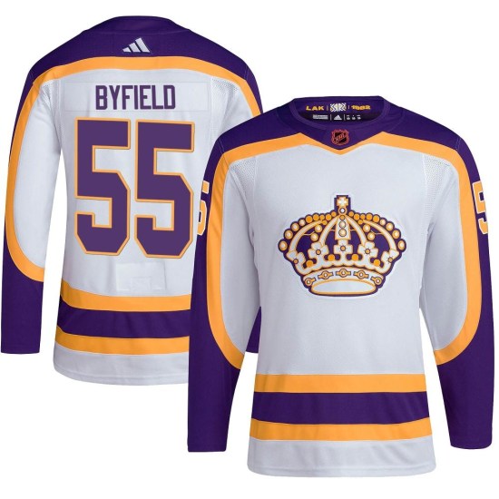 Quinton Byfield Los Angeles Kings Authentic Reverse Retro 2.0 Adidas Jersey - White
