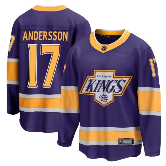 Lias Andersson Los Angeles Kings Breakaway 2020/21 Special Edition Fanatics Branded Jersey - Purple