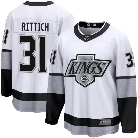 David Rittich Los Angeles Kings Youth Premier Breakaway Alternate Fanatics Branded Jersey - White