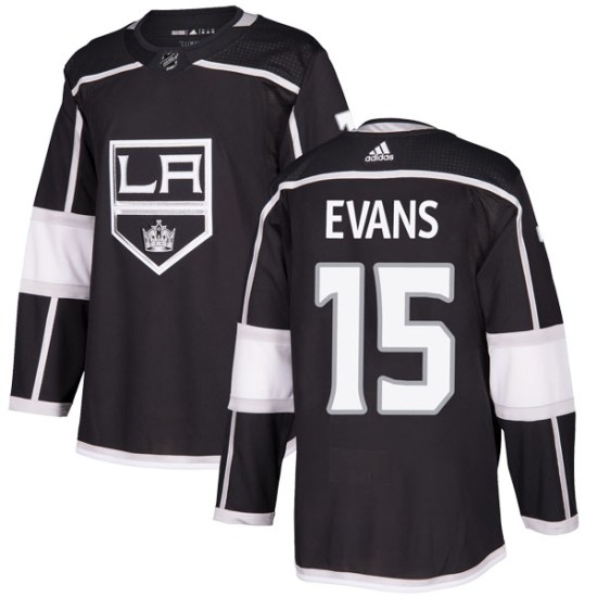 Daryl Evans Los Angeles Kings Youth Authentic Home Adidas Jersey - Black