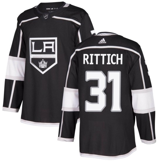David Rittich Los Angeles Kings Youth Authentic Home Adidas Jersey - Black