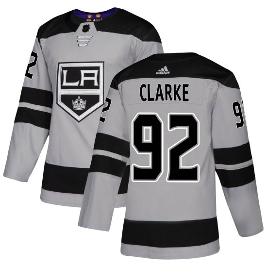 Brandt Clarke Los Angeles Kings Youth Authentic Alternate Adidas Jersey - Gray