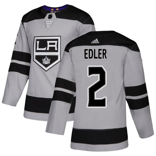 Alexander Edler Los Angeles Kings Youth Authentic Alternate Adidas Jersey - Gray