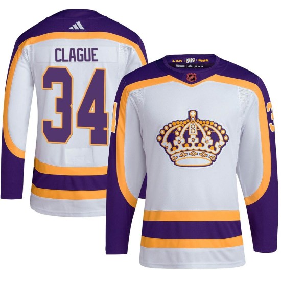 Kale Clague Los Angeles Kings Youth Authentic Reverse Retro 2.0 Adidas Jersey - White
